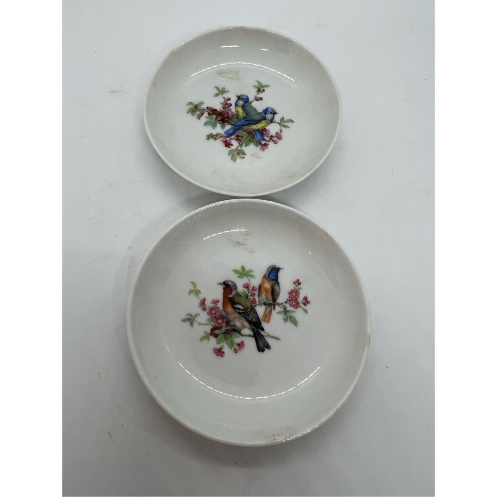 VTG Alka-Bunst Alboth-Kaiser Bavaria 5” Round Decorative Plates with Birds Qty:2